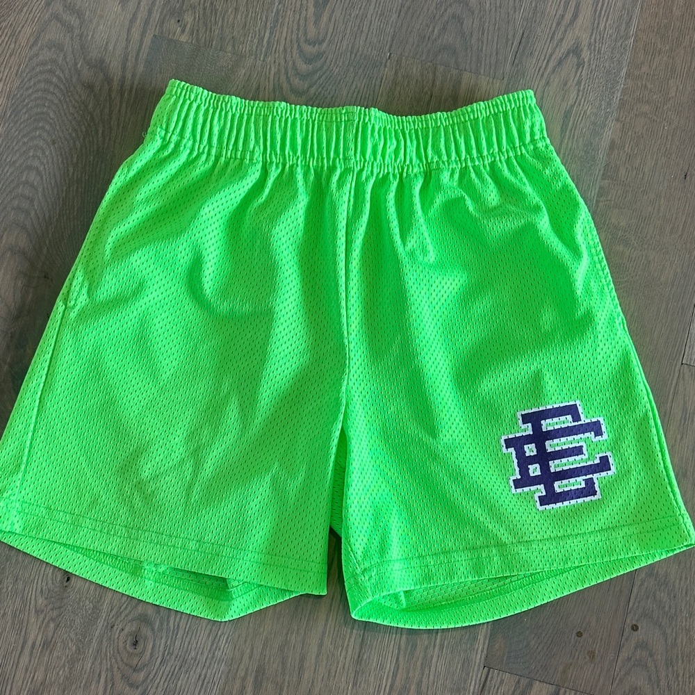 Eric Emanuel Bright Green Mesh Shorts